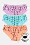 Rosaline Pure Cotton Full Coverage Slim Elastic Panty (Pack of 3)- Petal Print — thumbnail 1